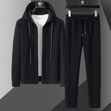Conjunto Casual para Hombre - Chamarra y Pantalón Primavera Otoño Talla Plus