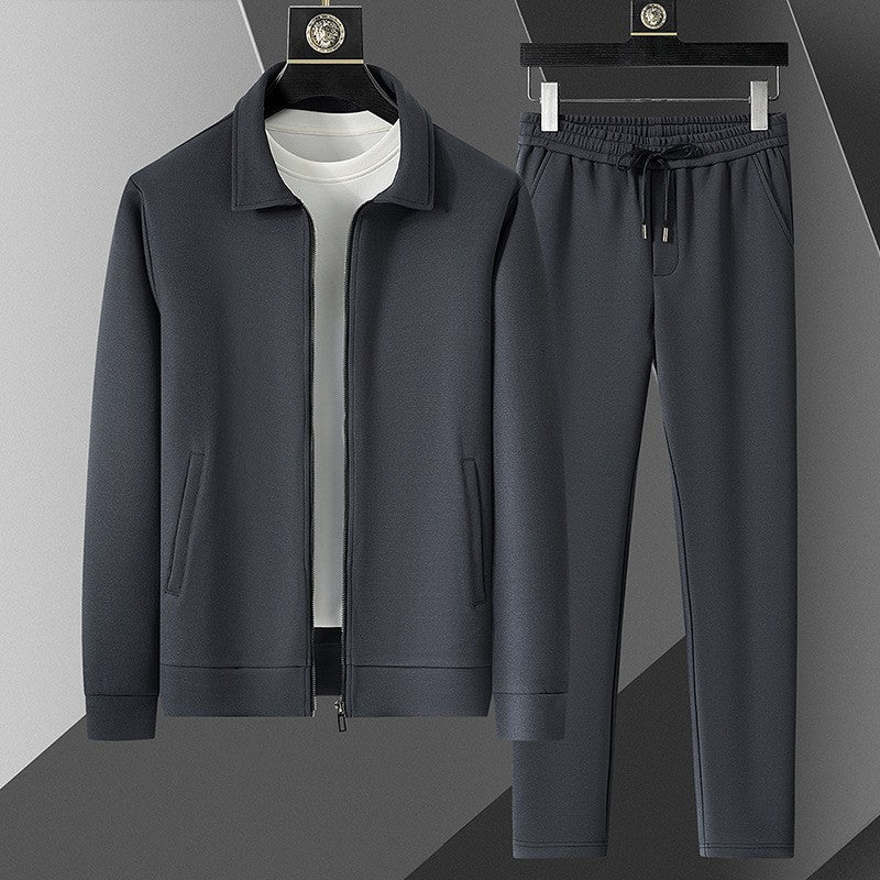 Conjunto Casual para Hombre - Chamarra y Pantalón Primavera Otoño Talla Plus