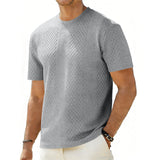 Camisa Texturizada Jacquard para Hombre - Manga Corta Slim Fit