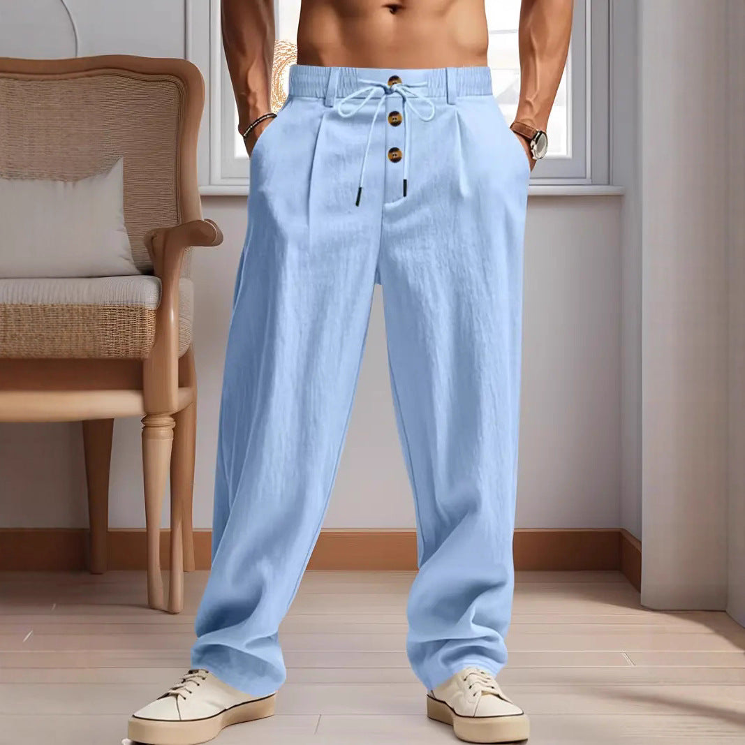 Pantalón de Playa para Hombre - Suelto Transpirable Deportivo Verano Talla Plus