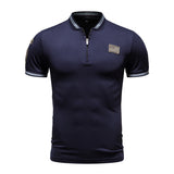 Polo Casual para Hombre - Cuello Mao Manga Corta Estilo Deportivo
