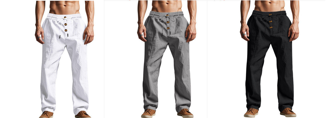 Pantalón de Playa para Hombre - Suelto Transpirable Deportivo Verano Talla Plus