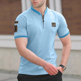 Polo Casual para Hombre - Cuello Mao Manga Corta Estilo Deportivo