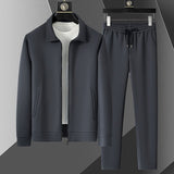 Conjunto Casual para Hombre - Chamarra y Pantalón Primavera Otoño Talla Plus
