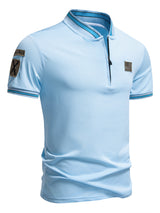 Polo Casual para Hombre - Cuello Mao Manga Corta Estilo Deportivo