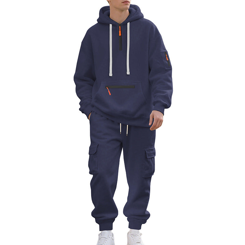 Conjunto Deportivo con Sudadera para Hombre - Forro Polar Cierre y Bolsillos