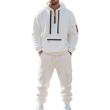 Conjunto Deportivo con Sudadera para Hombre - Forro Polar Cierre y Bolsillos