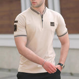 Polo Casual para Hombre - Cuello Mao Manga Corta Estilo Deportivo